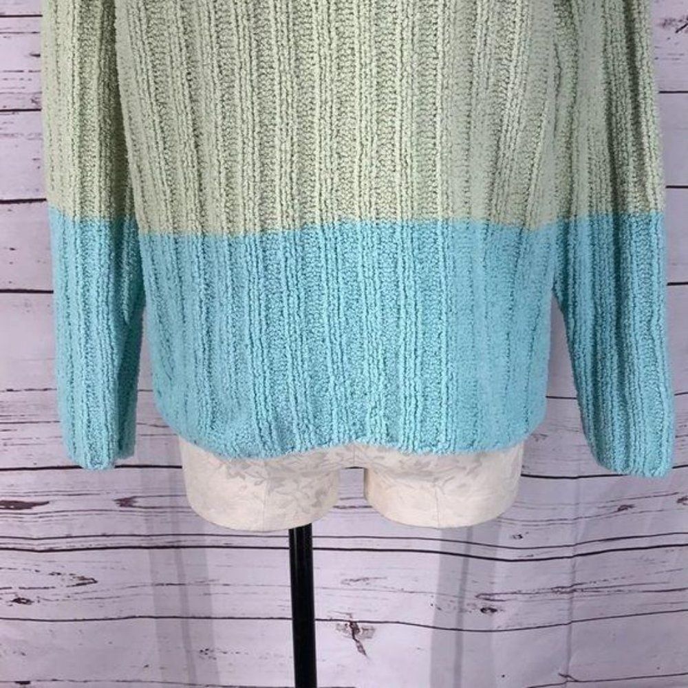 Ambra Knitted Tricolor‎ Knotted Design Crew Sweater - Picture 6 of 7